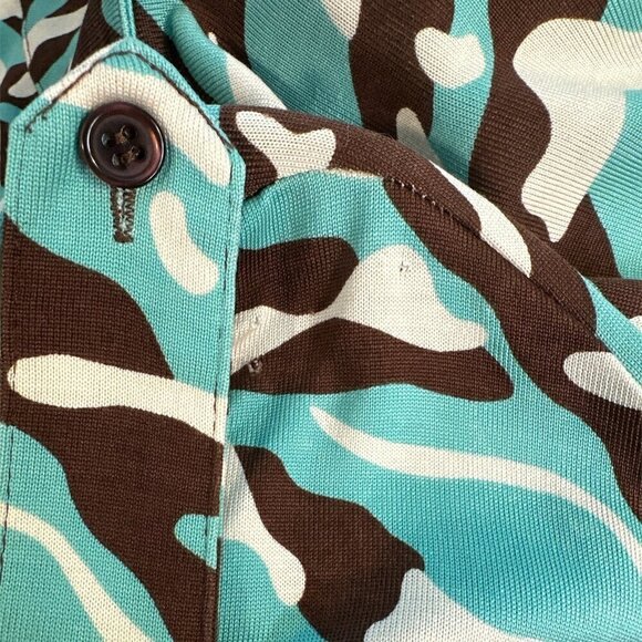 Diane Von Furstenberg Duenne Short Sleeve Revolutionary Jungle Camo Wrap Dress 2 - Picture 6 of 8